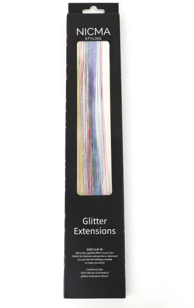 NICMA Styling Glitter Extensions - Rainbow